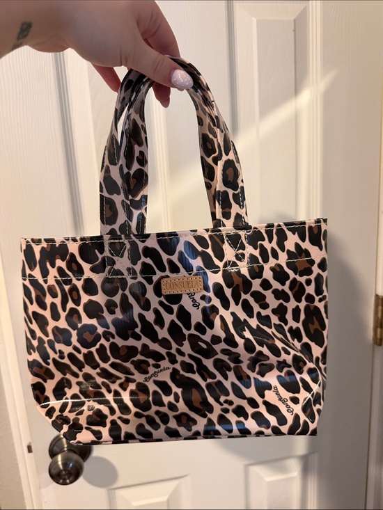 Consuela Handbags - Consuela Pink and Black Leopard Print Tote